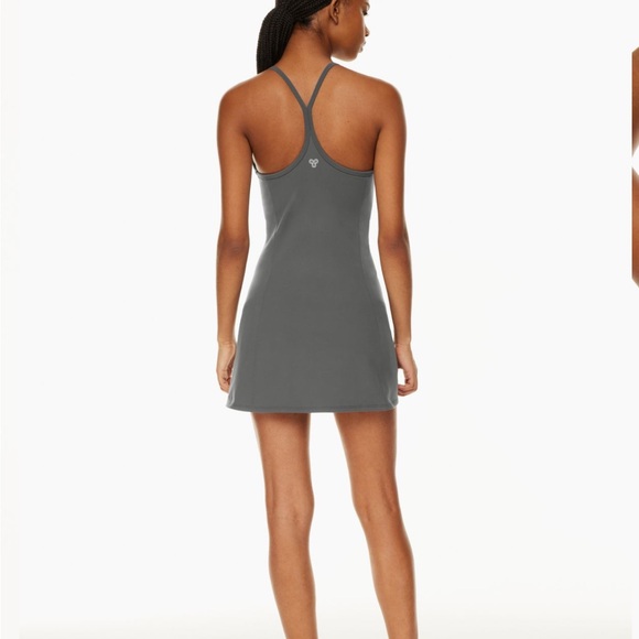 NWT Aritzia TnaLIFE Court Dress. Size 2XS, Coal Grey color. - Picture 3 of 5